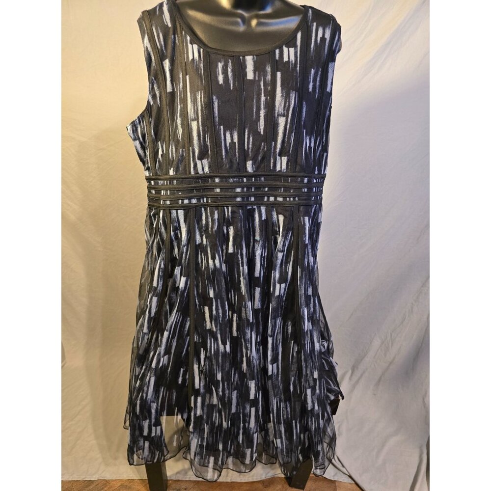 Roaman's Women’s Plus Size 18W 2X Fit & Flare Midi Dress Whimsygoth Flowy Witchy